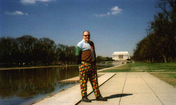 Binky at the Lincoln Memorial